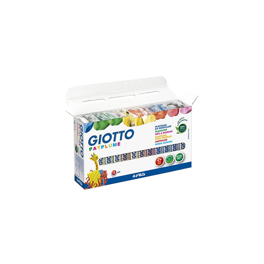 4871-CAJA 12 PLASTILINA PATPLUME 150G GIOTTO F51190000