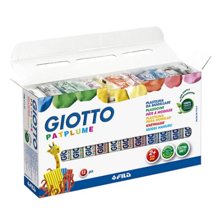 4871-CAJA 12 PLASTILINA PATPLUME 150G GIOTTO F51190000