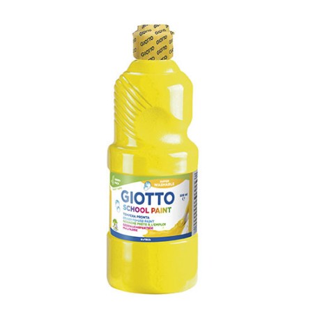 4872-BOTELLA TEMPERA LAVABLE AMARILLA 500ML GIOTTO F535302