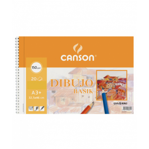 4876-BLOC 20 HOJAS BASIK 150G A3+ GUARRO CANSON C200400694
