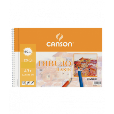 4876-BLOC 20 HOJAS BASIK 150G A3+ GUARRO CANSON C200400694
