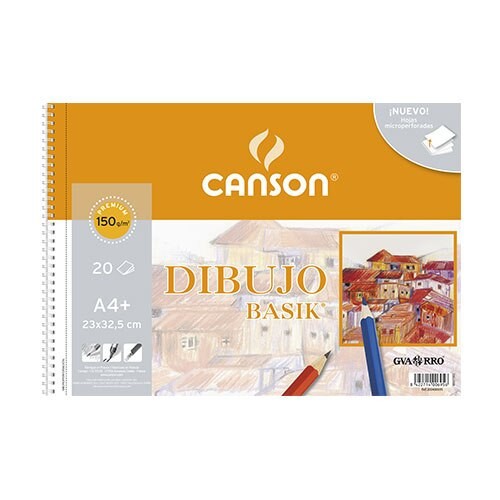 4879-BLOC 20 HOJAS BASIK 150G A4+ GUARRO CANSON C200400695