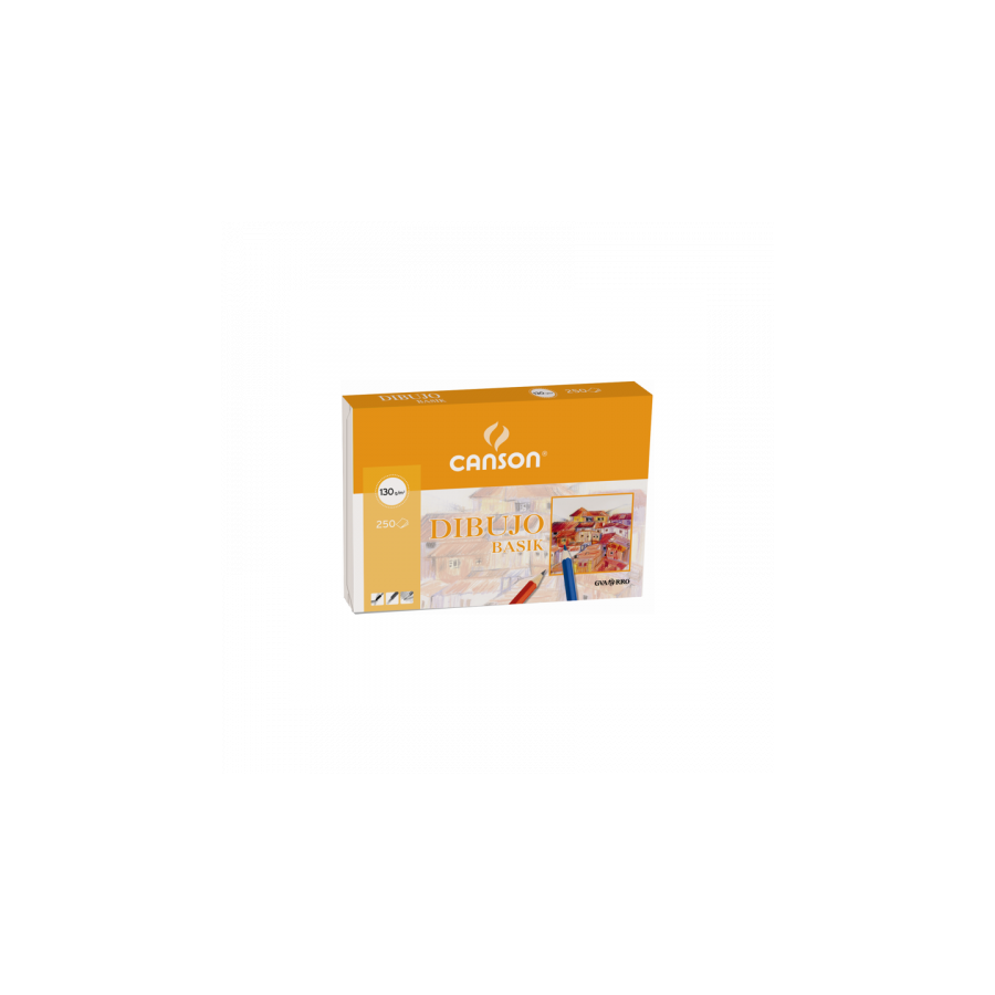 4882-PAQUETE 250 HOJAS BASIK 130G A3 GUARRO CANSON C200402766