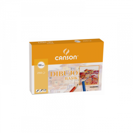 4882-PAQUETE 250 HOJAS BASIK 130G A3 GUARRO CANSON C200402766