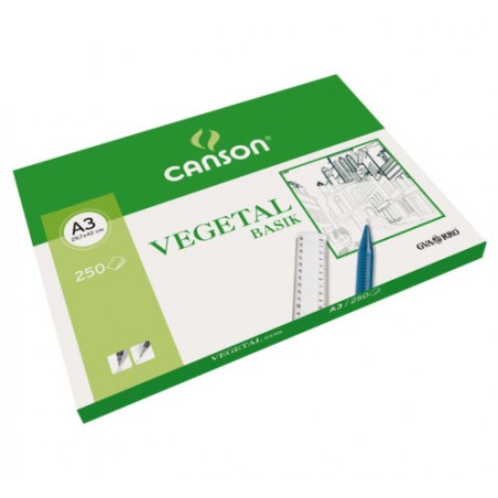 4892-PAQUETE 250 HOJAS PAPEL VEGETAL A3 90G GUARRO CANSON C200406244