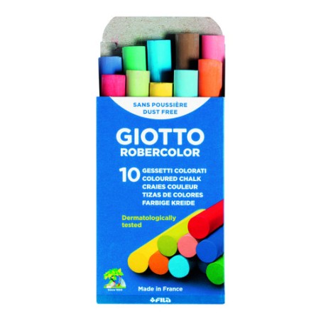 4914-CAJA 10 TIZAS COLORES SURTIDOS GIOTTO F538900