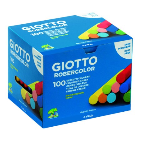 4915-CAJA 100 TIZAS COLORES SURTIDOS GIOTTO F539000