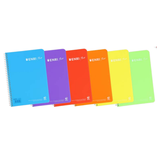 4923-ENRI Plus cuaderno y block A4 80 hojas Colores surtidos