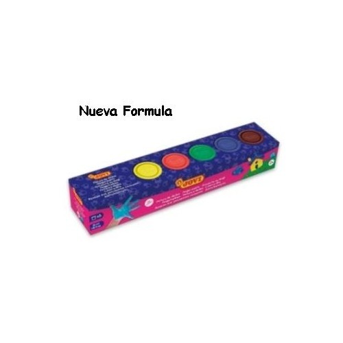 4942-ESTUCHE PINTURA DEDOS BOTES 35 ML EN 5 COLORES SURTIDOS JOVI 540