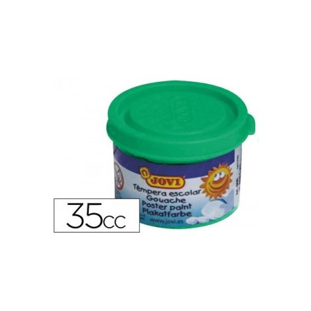 4977-ESTUCHE TEMPERA ESCOLAR 5 BOTES 35 ML - VERDE MEDIO JOVI 50317
