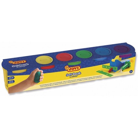 4989-ESTUCHE 5 BOTES SOFT DOUGH BLANDIVER 110 G COLORES SURTIDOS JOVI 405