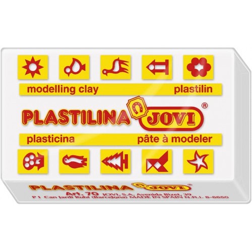 4995-CAJA 30 PASTILLAS PLASTILINA 50 G - BLANCO JOVI 7001