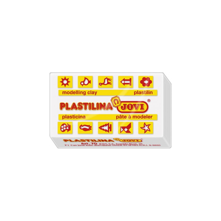 4995-CAJA 30 PASTILLAS PLASTILINA 50 G - BLANCO JOVI 7001