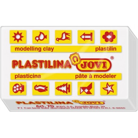 4995-CAJA 30 PASTILLAS PLASTILINA 50 G - BLANCO JOVI 7001