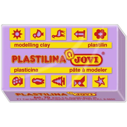 5006-CAJA 30 PASTILLAS PLASTILINA 50 G - LILA JOVI 7014