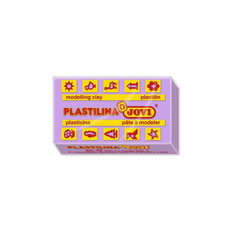 5006-CAJA 30 PASTILLAS PLASTILINA 50 G - LILA JOVI 7014