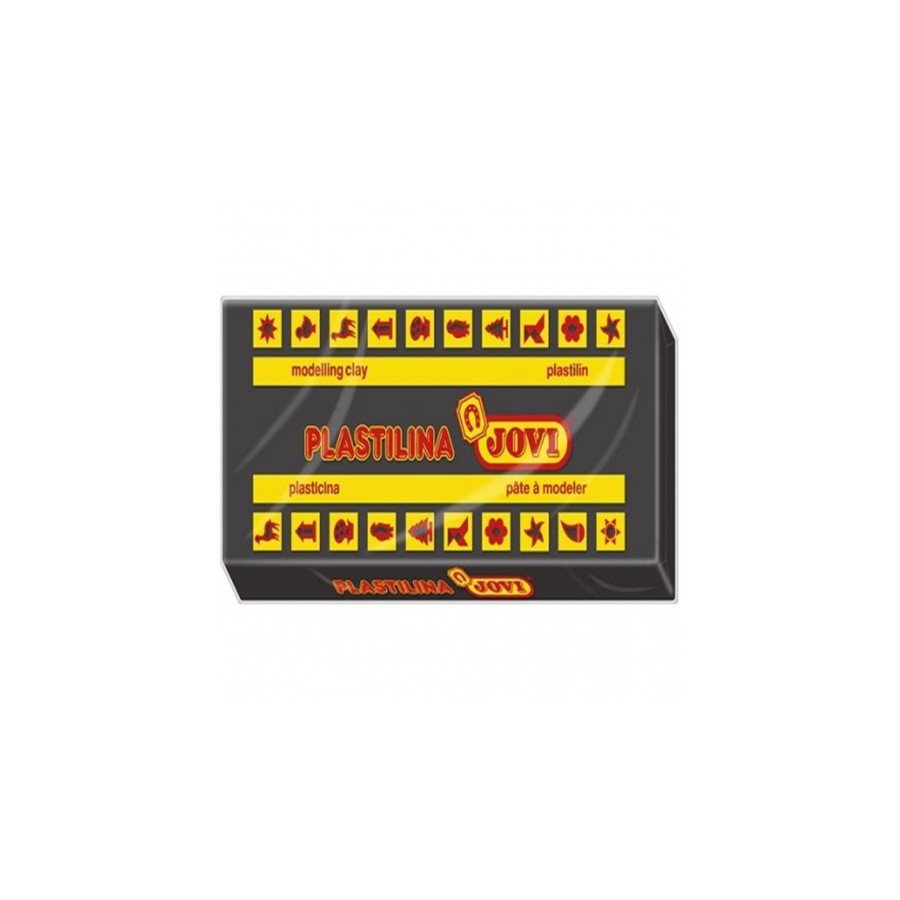 5007-CAJA 30 PASTILLAS PLASTILINA 50 G - NEGRO JOVI 7015
