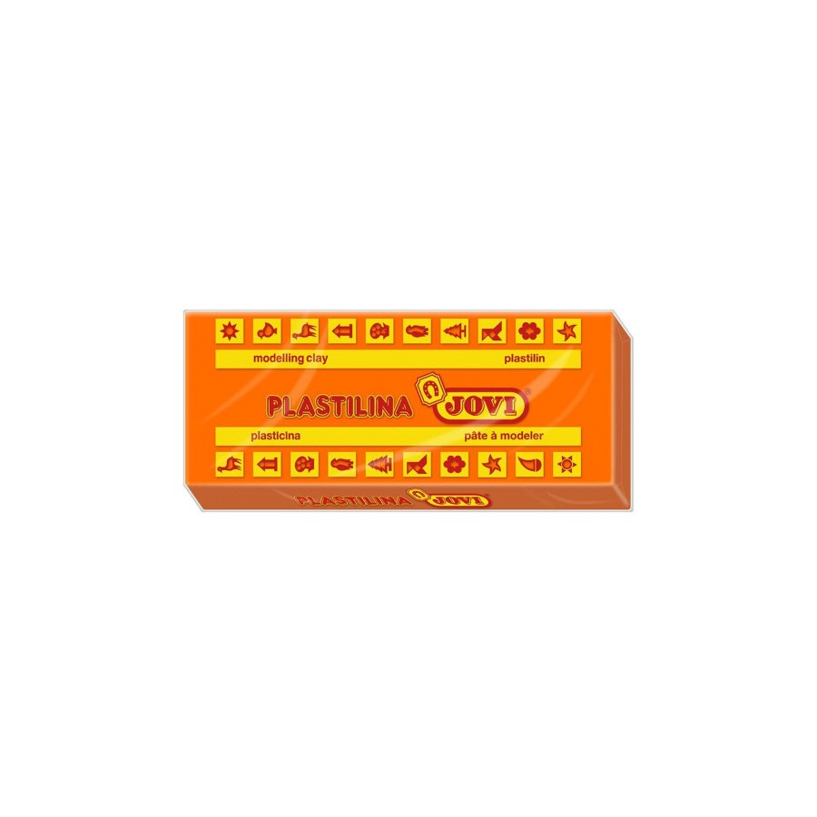 5011-CAJA 15 PASTILLAS PLASTILINA 150 G - NARANJA JOVI 7104