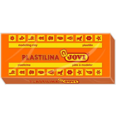 5011-CAJA 15 PASTILLAS PLASTILINA 150 G - NARANJA JOVI 7104