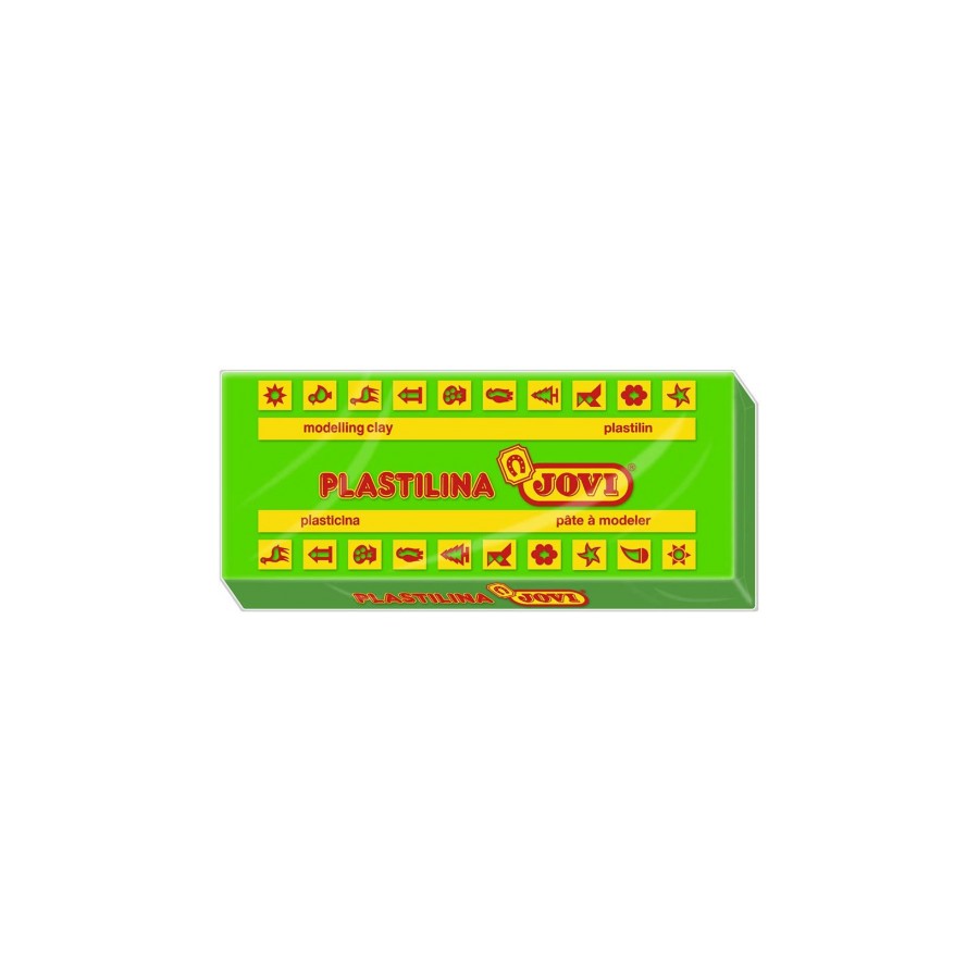 5017-CAJA 15 PASTILLAS PLASTILINA 150 G - VERDE CLARO JOVI 7110