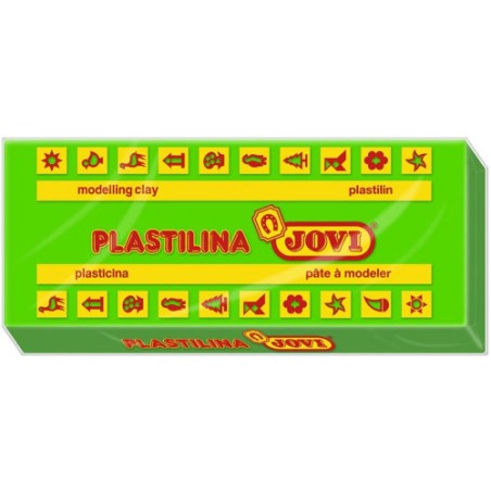 5017-CAJA 15 PASTILLAS PLASTILINA 150 G - VERDE CLARO JOVI 7110