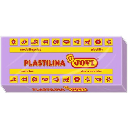 5019-CAJA 15 PASTILLAS PLASTILINA 150 G - LILA JOVI 7114