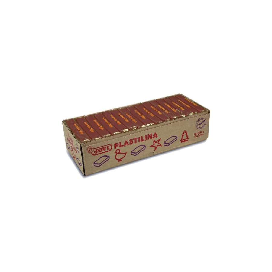 5029-CAJA 15 PASTILLAS PLASTILINA 350 G - MARRON JOVI 7209