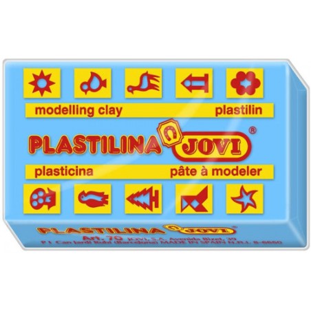 5046-CAJA 15 PASTILLAS PLASTILINA 150 G - AZUL CLARO JOVI 7112