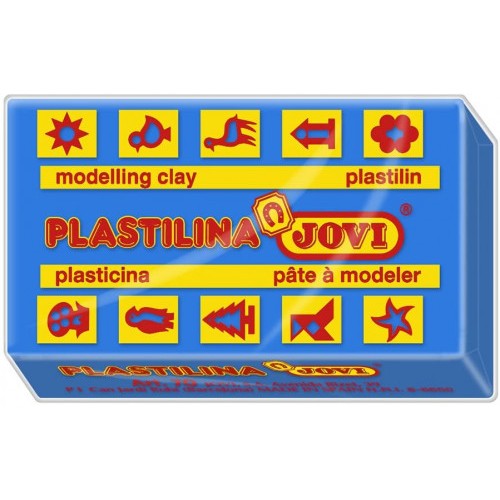 5047-CAJA 15 PASTILLAS PLASTILINA 150 G - AZUL OSCURO JOVI 7113