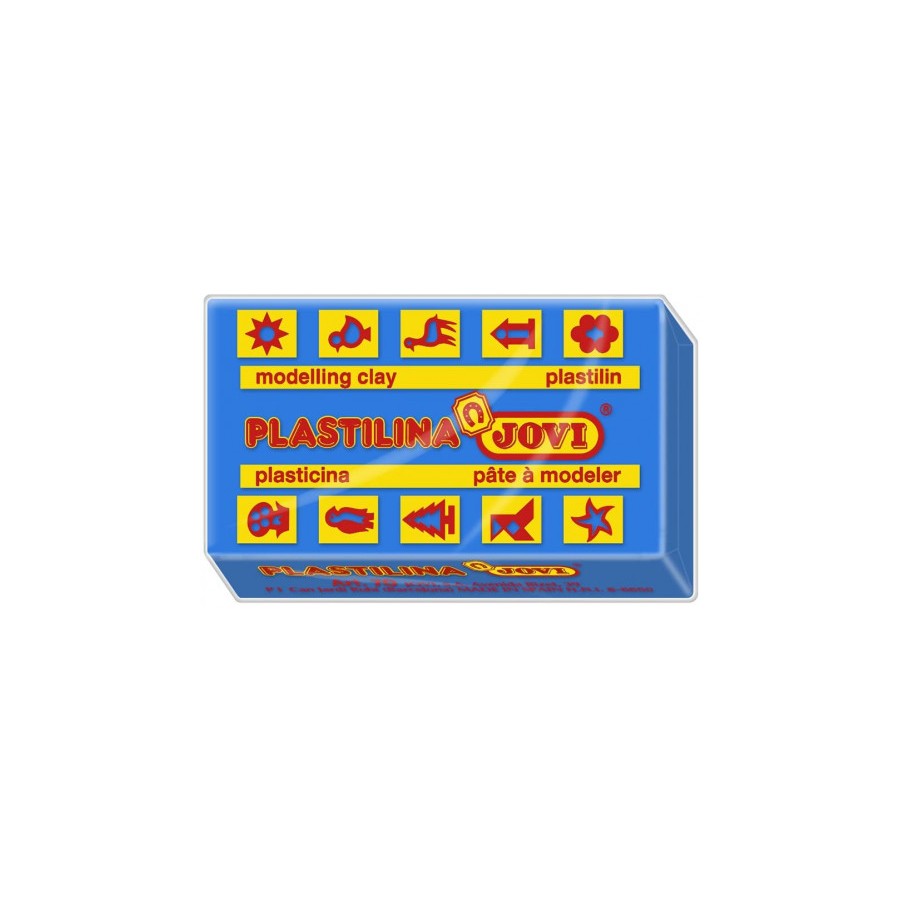 5047-CAJA 15 PASTILLAS PLASTILINA 150 G - AZUL OSCURO JOVI 7113