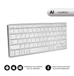 5050-SUBBLIM Teclado Wireless Bluetooth Aluminio Advance Compact Silver