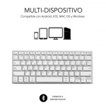 5051-SUBBLIM Teclado Wireless Bluetooth Aluminio Advance Compact Silver