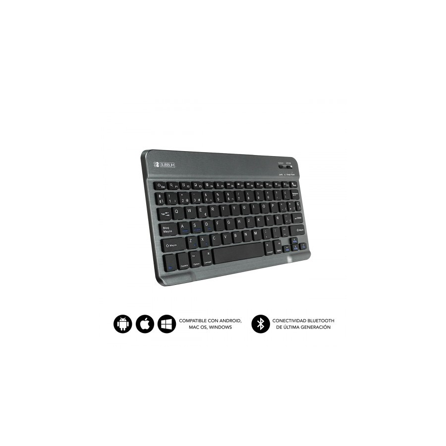 5054-SUBBLIM Teclado Bluetooth Smart BT Keyboard Grey