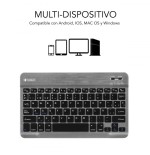 5055-SUBBLIM Teclado Bluetooth Smart BT Keyboard Grey