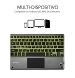 5063-SUBBLIM Teclado Bluetooth Smart Backlit BT Keyboard Touchpad Grey
