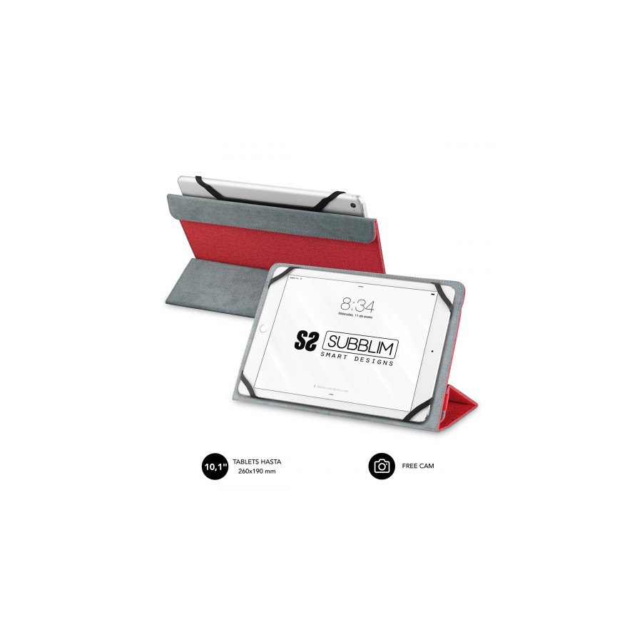 5072-SUBBLIM Funda Tablet Freecam Case 10,1" Red