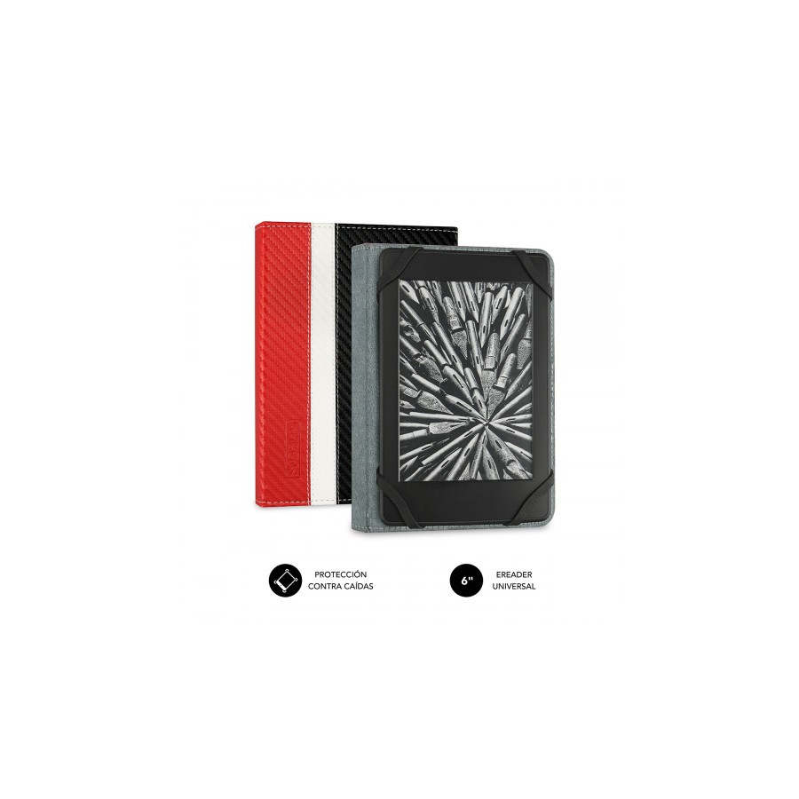 5084-SUBBLIM Funda Libro Electronico Clever Ebook Case 6" Red