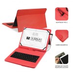 5087-SUBBLIM Funda con Teclado Micro USB - USB C KEYTAB PRO USB 10,1" Red