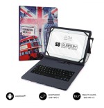 5088-SUBBLIM Funda con Teclado Micro USB - USB C KEYTAB USB 10,1" England