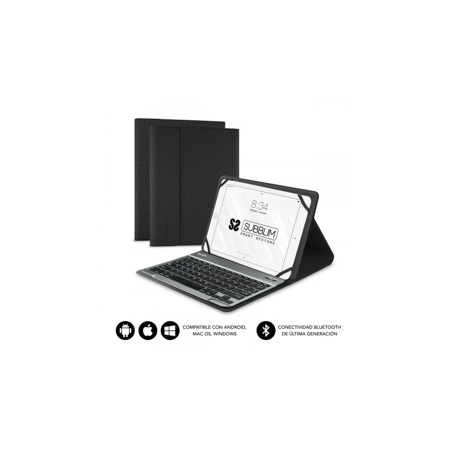 5090-SUBBLIM Funda con Teclado KEYTAB PRO BLUETOOTH 10,1" Black