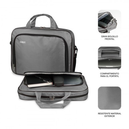 5108-SUBBLIM Maletin Ordenador Oxford Laptop Bag 11-12,5" Grey