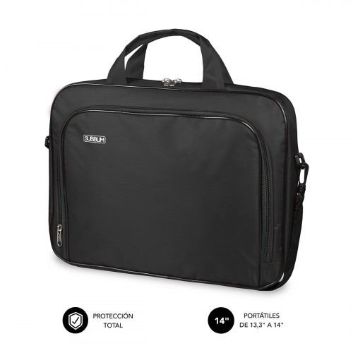 5109-SUBBLIM Maletin Ordenador Oxford Laptop Bag 13,3"-14" Black