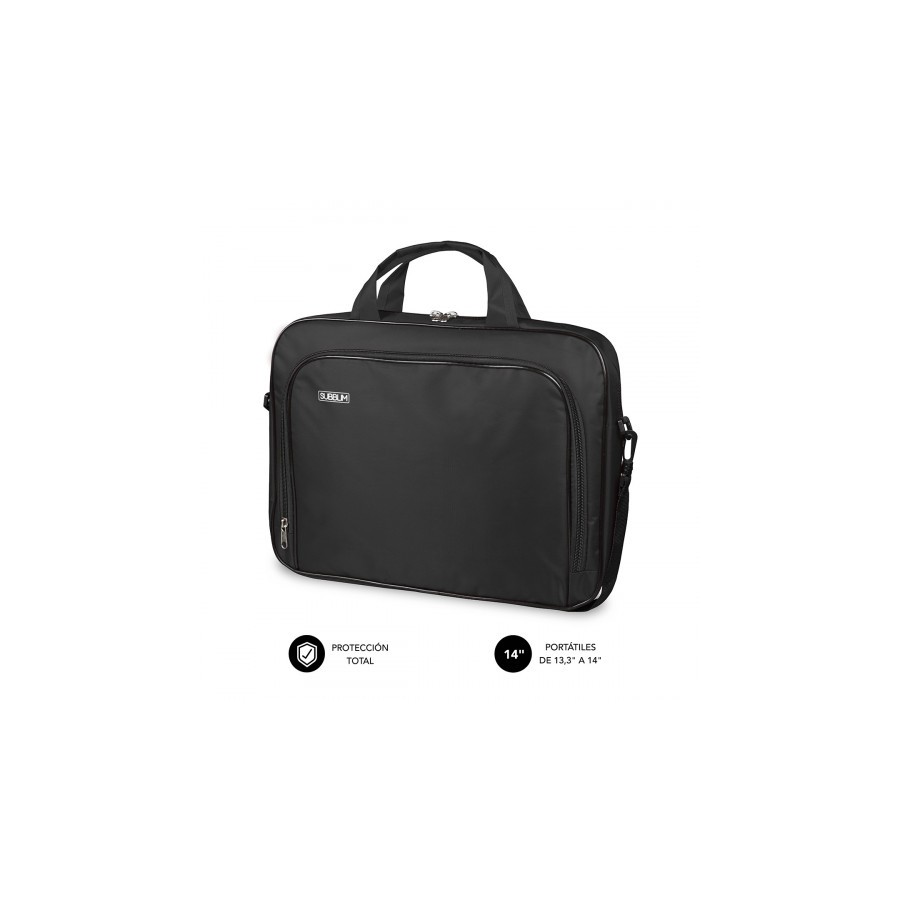5109-SUBBLIM Maletin Ordenador Oxford Laptop Bag 13,3"-14" Black