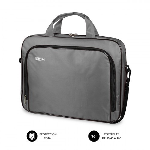 5115-SUBBLIM Maletin Ordenador Oxford Laptop Bag 15,4-16" Grey
