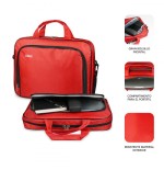 5118-SUBBLIM Maletin Ordenador Oxford Laptop Bag 15,4-16" Red