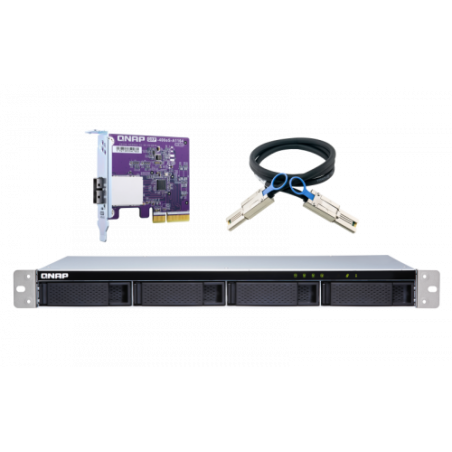 5165-QNAP TL-R400S caja para disco duro externo Carcasa de disco duro/SSD Negro, Gris 2.5/3.5"