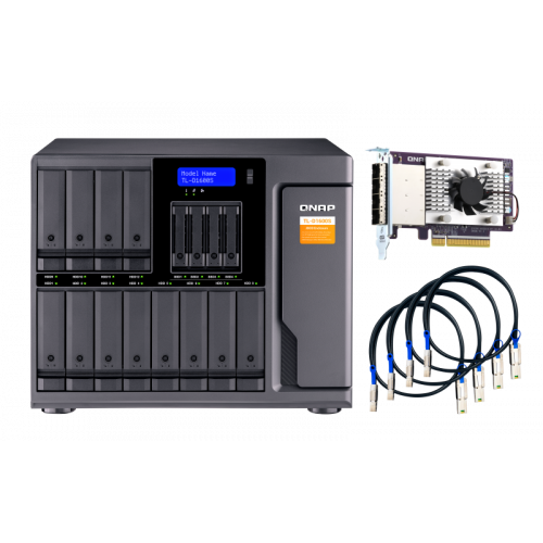 5167-QNAP TL-D1600S caja para disco duro externo Carcasa de disco duro/SSD Negro, Gris 2.5/3.5"