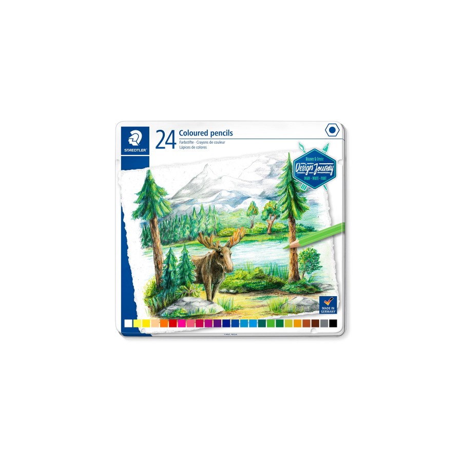 5208-ESTUCHE METALICO CON 24 LAPICES, COLORES SURTIDOS STAEDTLER 146C M24