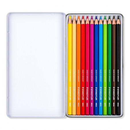 5213-ESTUCHE DE METAL CON 12 LAPICES, COLORES SURTIDOS STAEDTLER 14610C M12
