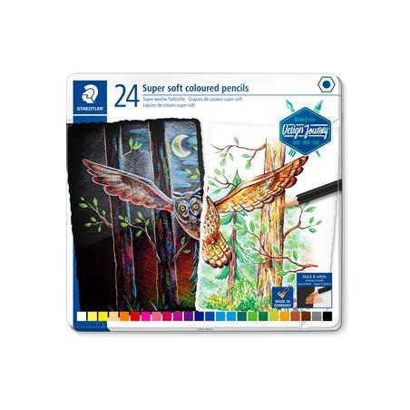 5218-ESTUCHE DE METAL CON 24 LAPICES, COLORES SURTIDOS STAEDTLER 149C M24